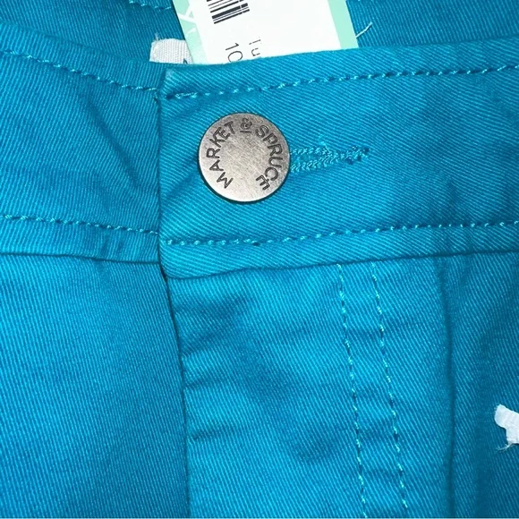 Stitch Fix market & spruce Lorraine Shorts Turquoise Sz 14 NWT - Picture 6 of 6